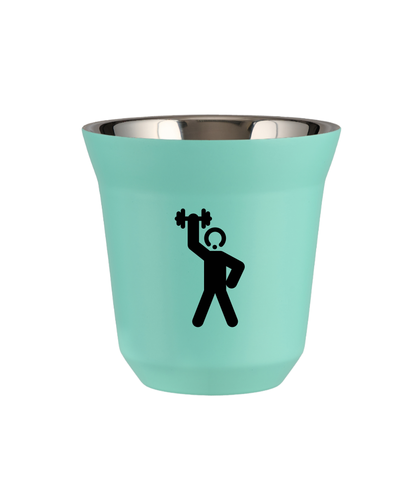 Tasse 80 ml TURQUOISE "Homme fort 2" Tasse 80 ml TURQUOISE "Homme fort 2"