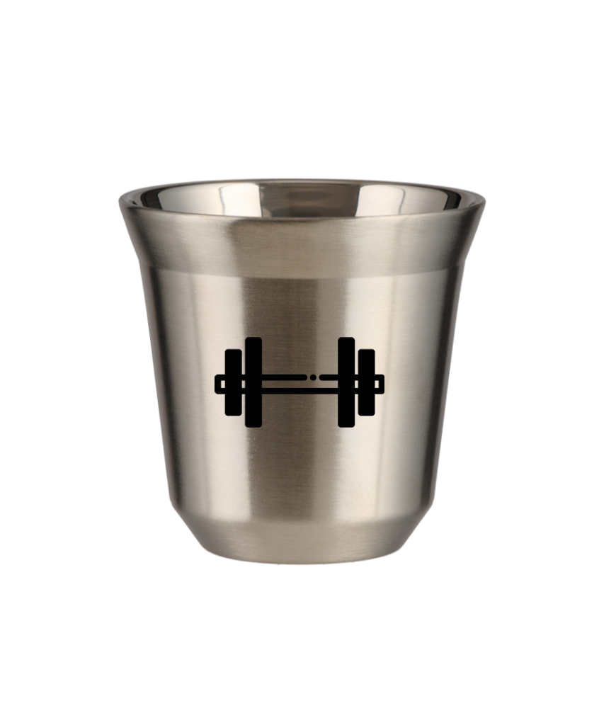 Tasse 80 ml ARGENT "Haltère" Tasse 80 ml ARGENT "Haltère"