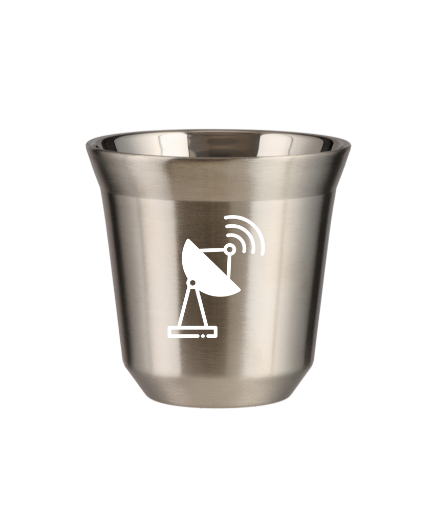 Tasse 80 ml ARGENT "Antenne (blanc)" Tasse 80 ml ARGENT "Antenne (blanc)"