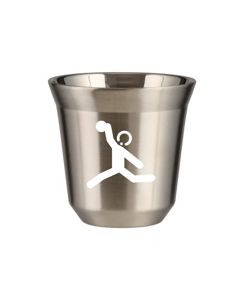 Tasse 80 ml ARGENT "Lancer du disque (blanc)" Tasse 80 ml ARGENT "Lancer du disque (blanc)"
