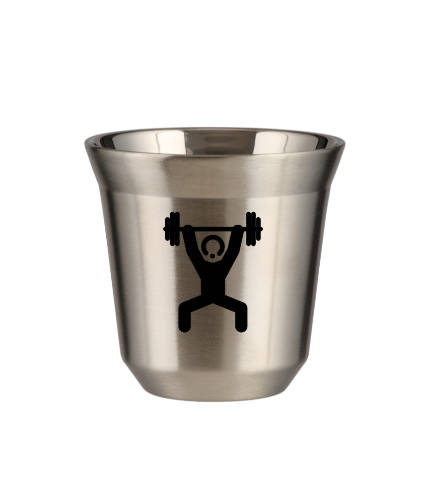 Tasse 80 ml ARGENT "Homme fort 1 (noir)" Tasse 80 ml ARGENT "Homme fort 1 (noir)"
