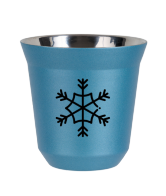 Tasse 80 ml BLEU CLAIR MÉTALLIQUE "Flocon de neige" Tasse 80 ml BLEU CLAIR MÉTALLIQUE "Flocon de neige"