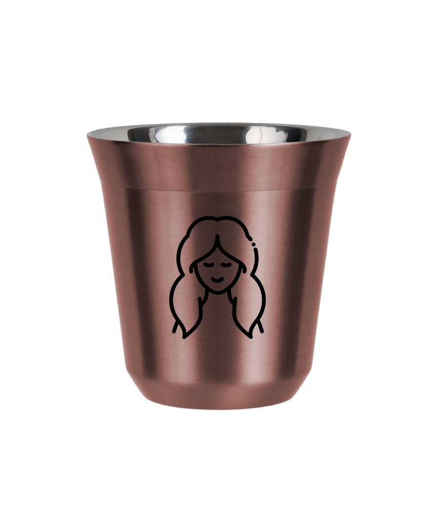 Tasse 80 ml OR ROSE "Vierge (noir)" Tasse 80 ml OR ROSE "Vierge (noir)"