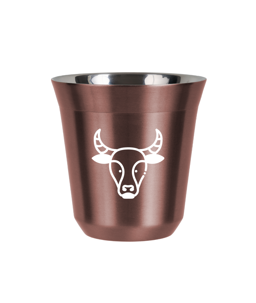 Tasse 80 ml OR ROSE "Taureau (blanc)" Tasse 80 ml OR ROSE "Taureau (blanc)"