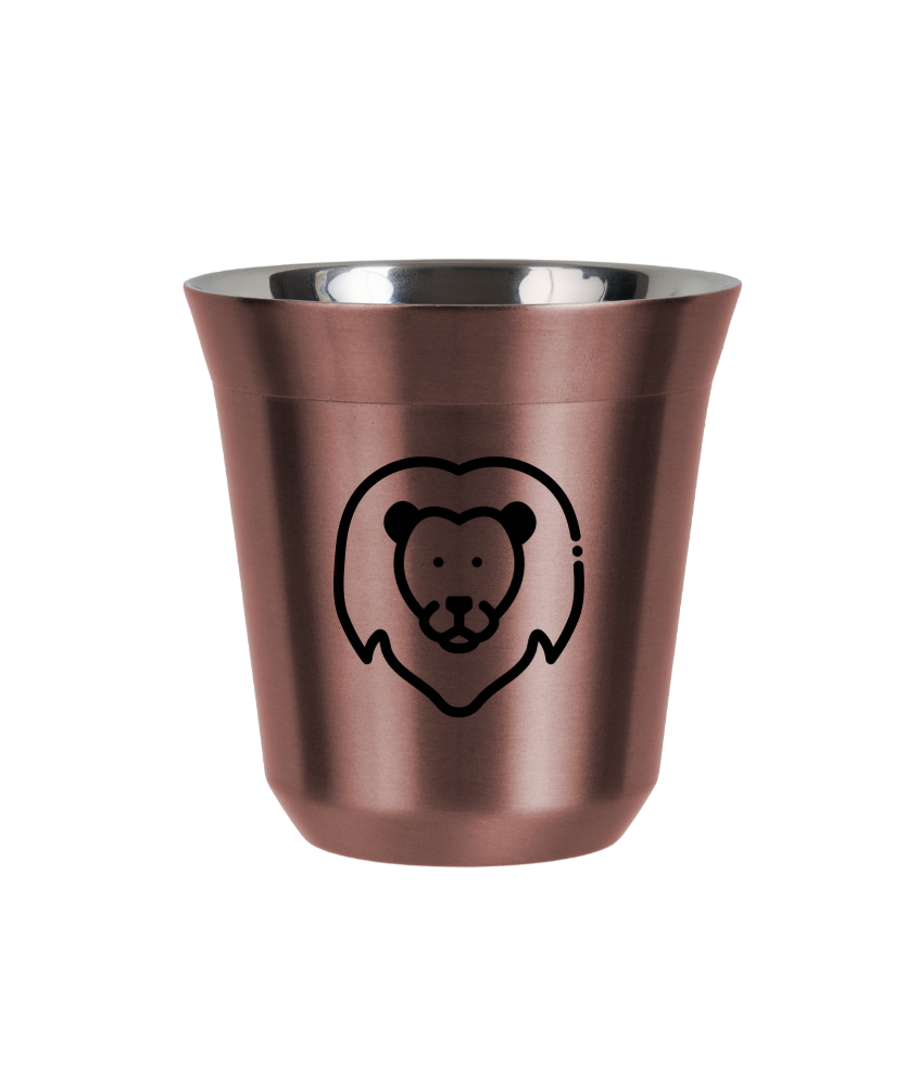 Tasse 80 ml OR ROSE "Lion"