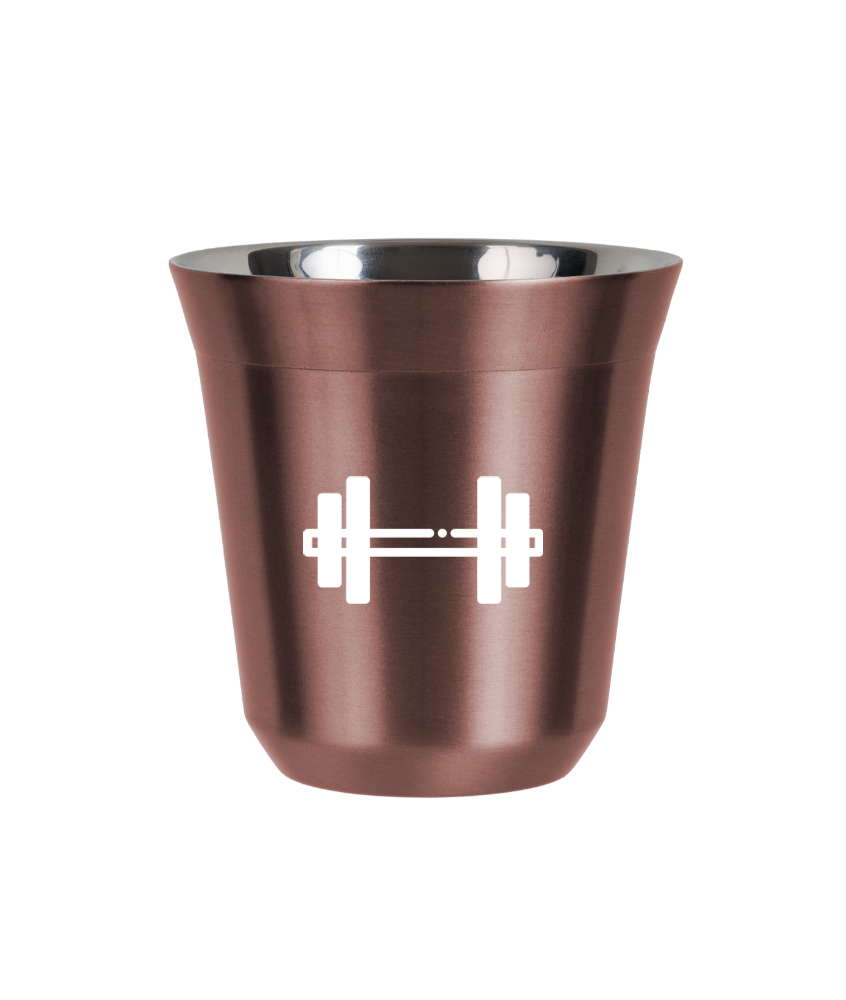 Tasse 80 ml OR ROSE "Haltère (blanc)" Tasse 80 ml OR ROSE "Haltère (blanc)"