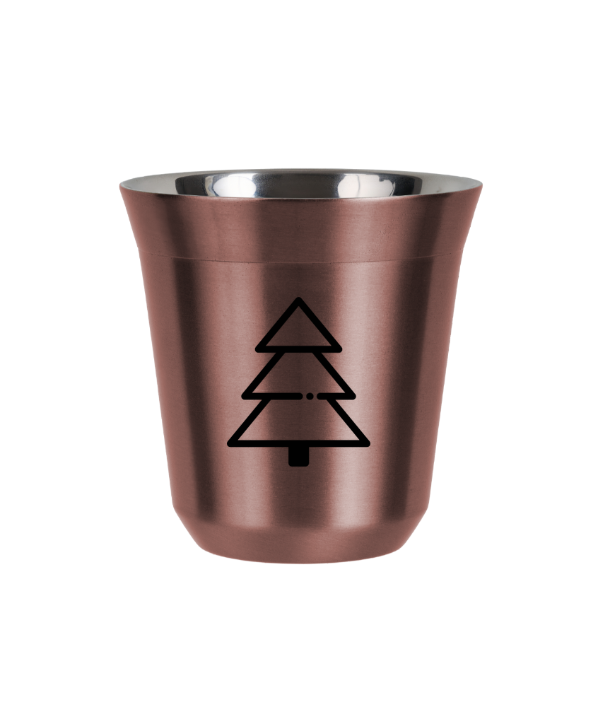 Tasse 80 ml OR ROSE "Sapin de Noël (noir)" Tasse 80 ml OR ROSE "Sapin de Noël (noir)"