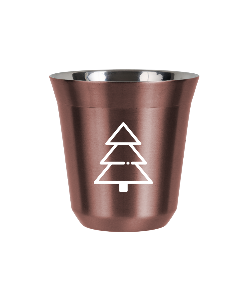 Tasse 80 ml OR ROSE "Sapin de Noël (blanc)" Tasse 80 ml OR ROSE "Sapin de Noël (blanc)"