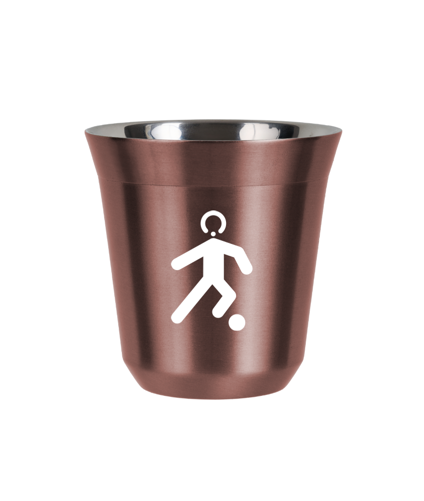 Tasse 80 ml OR ROSE "Football (blanc)" Tasse 80 ml OR ROSE "Football (blanc)"
