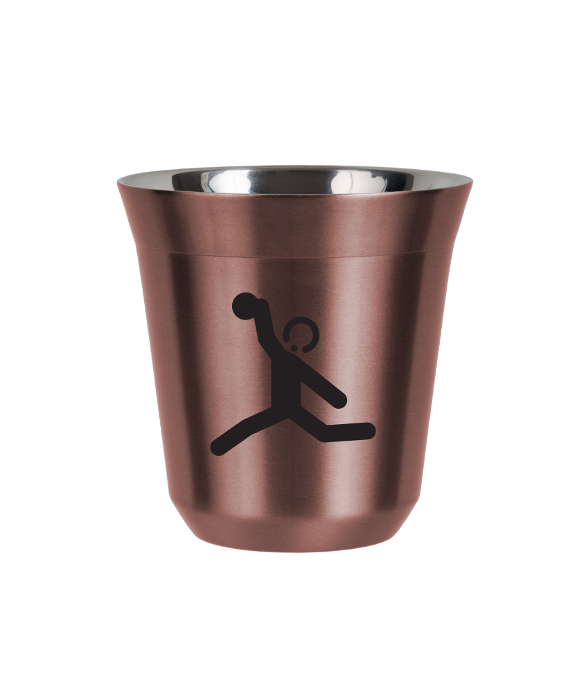 Tasse 80 ml OR ROSE "Lancer du disque" Tasse 80 ml OR ROSE "Lancer du disque"