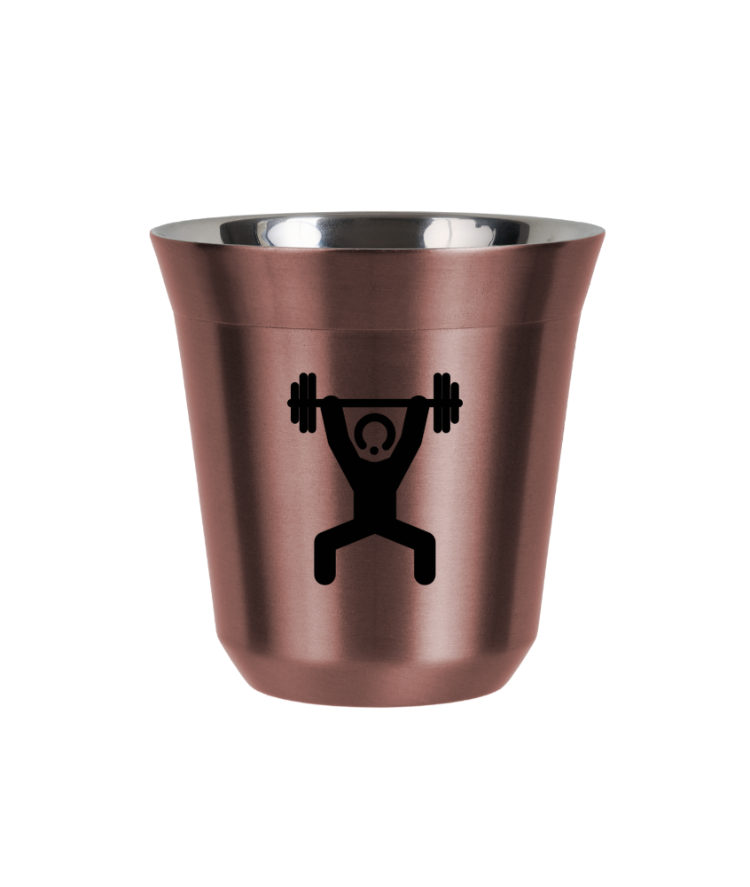 Tasse 80 ml OR ROSE "Homme fort 1" Tasse 80 ml OR ROSE "Homme fort 1"