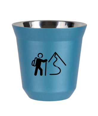 Tasse 80 ml BLEU CLAIR MÉTALLIQUE "Escalade 2" Tasse 80 ml BLEU CLAIR MÉTALLIQUE "Escalade 2"