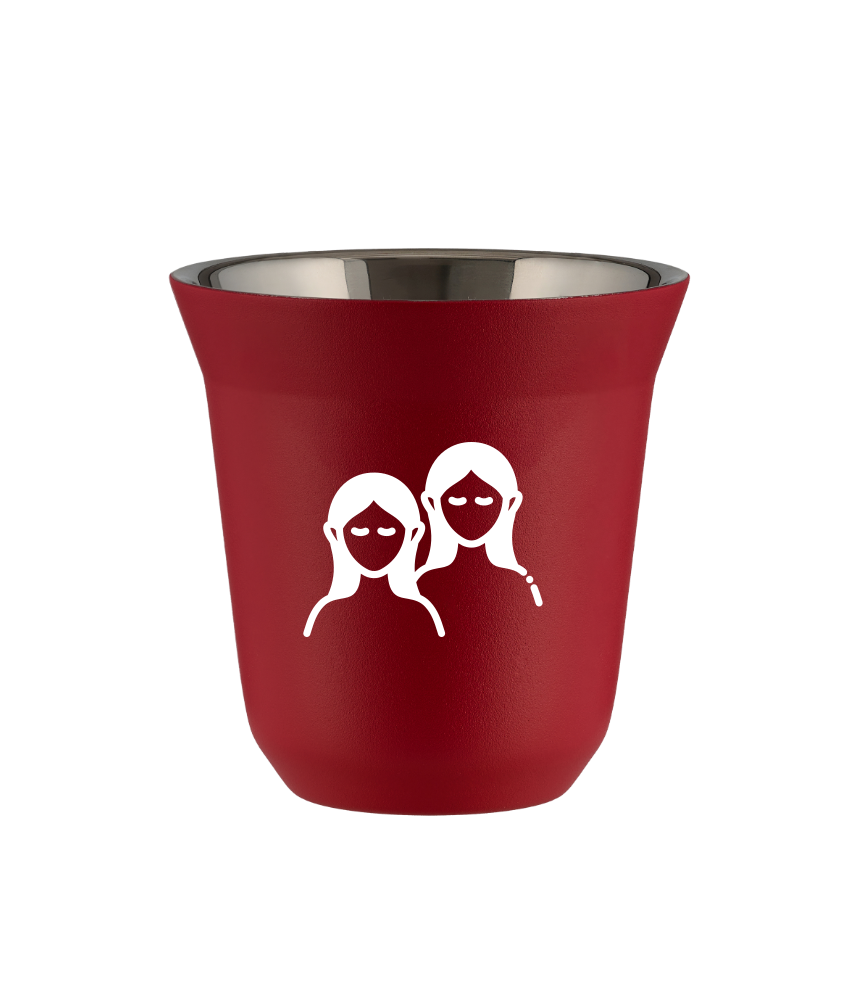 Tasse 80 ml ROUGE "Gémeaux (blanc)" Tasse 80 ml ROUGE "Gémeaux (blanc)"