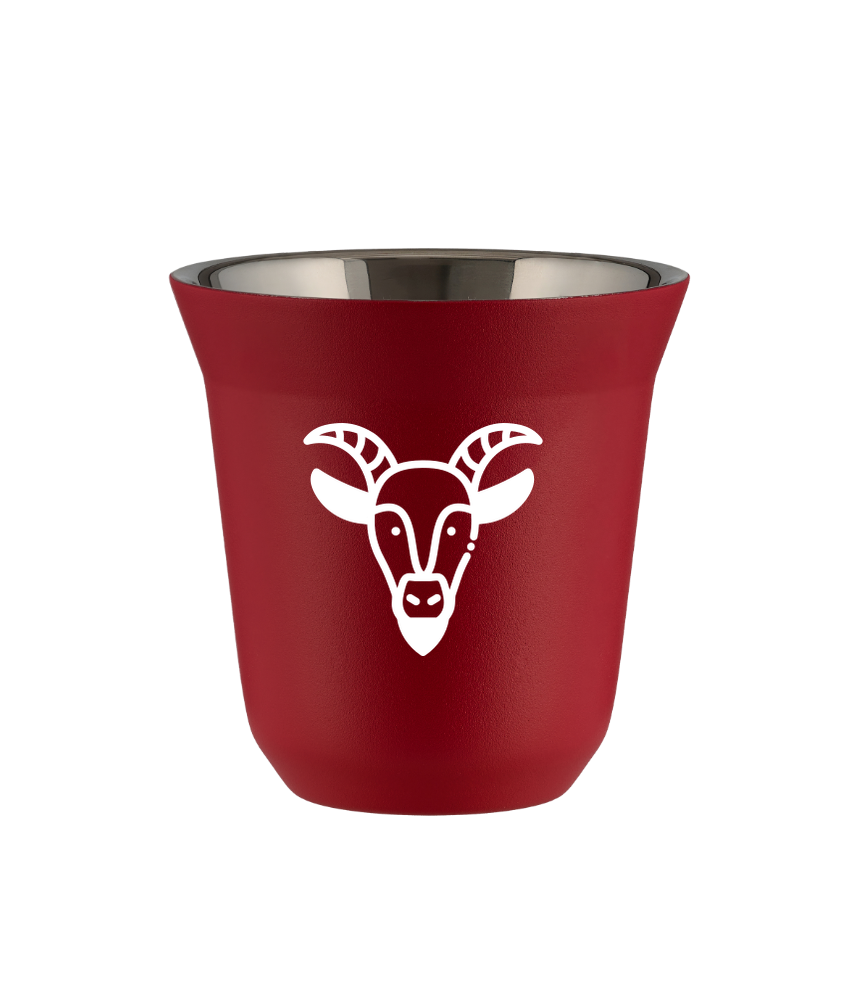 Tasse 80 ml ROUGE "Capricorne (blanc)" Tasse 80 ml ROUGE "Capricorne (blanc)"