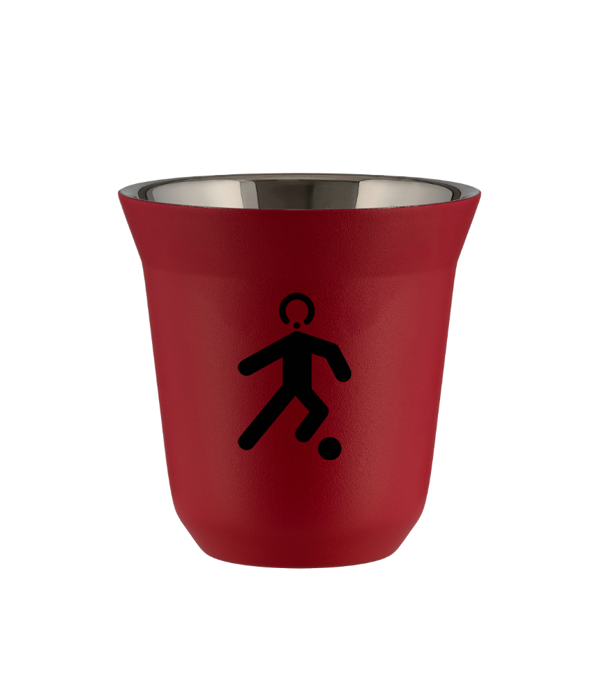 Tasse 80 ml ROUGE "Football (noir)" Tasse 80 ml ROUGE "Football (noir)"