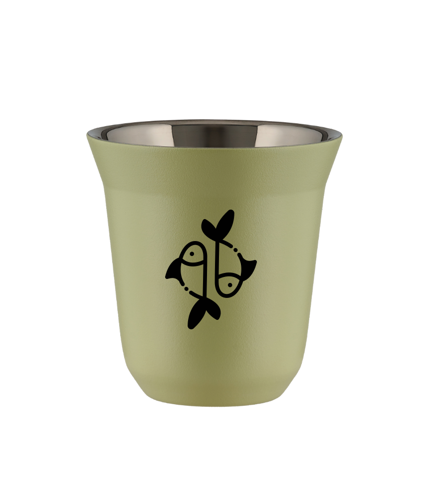 Tasse 80 ml PISTACHE "Poissons"