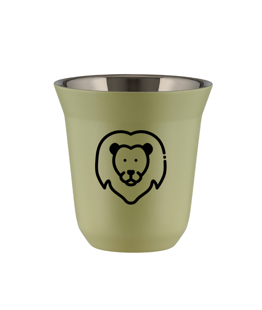 Tasse 80 ml PISTACHE "Lion (noir)"