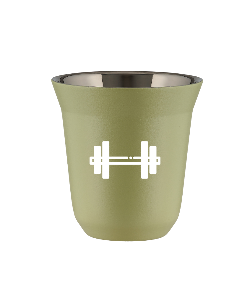 Tasse 80 ml PISTACHE "Haltère (blanc)" Tasse 80 ml PISTACHE "Haltère (blanc)"