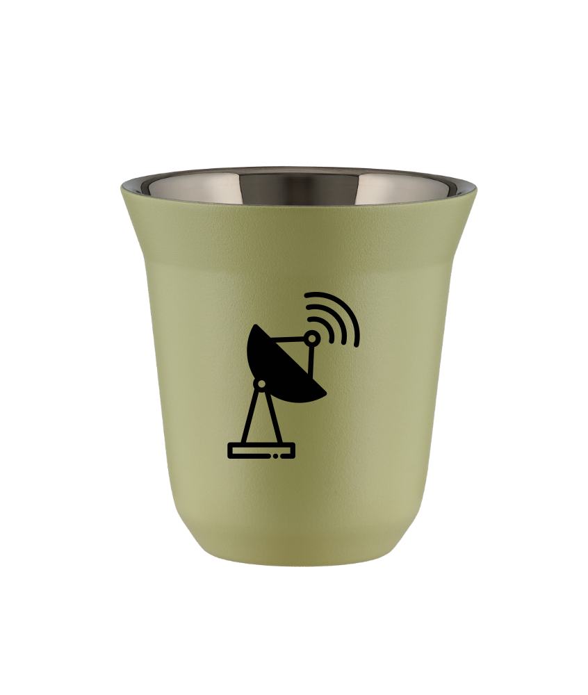 Tasse 80 ml PISTACHE "Antenne (noir)"