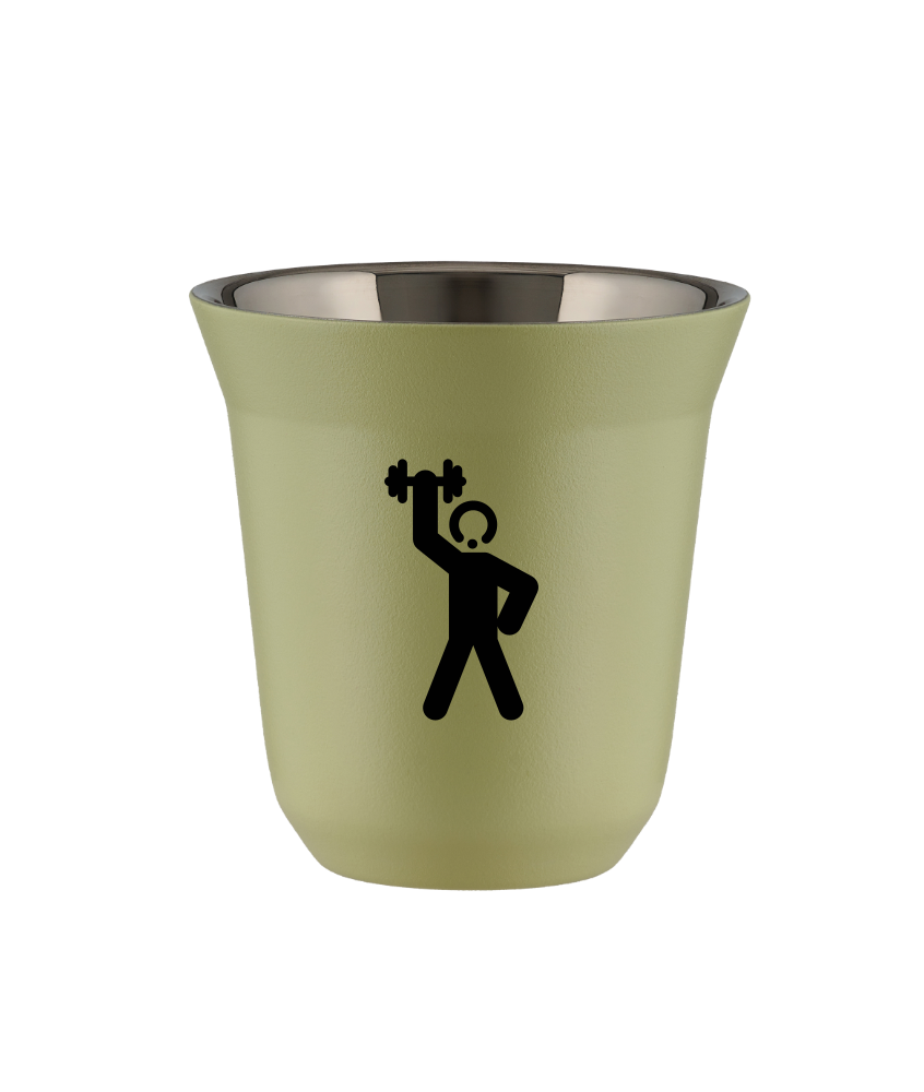 Tasse 80 ml PISTACHE "Homme fort 2" Tasse 80 ml PISTACHE "Homme fort 2"