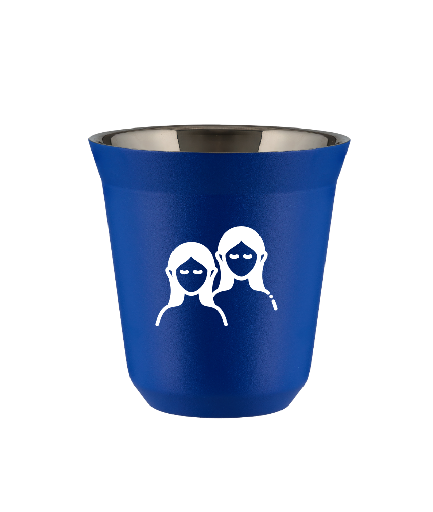 Tasse 80 ml BLEU "Gémeaux (blanc)" Tasse 80 ml BLEU "Gémeaux (blanc)"
