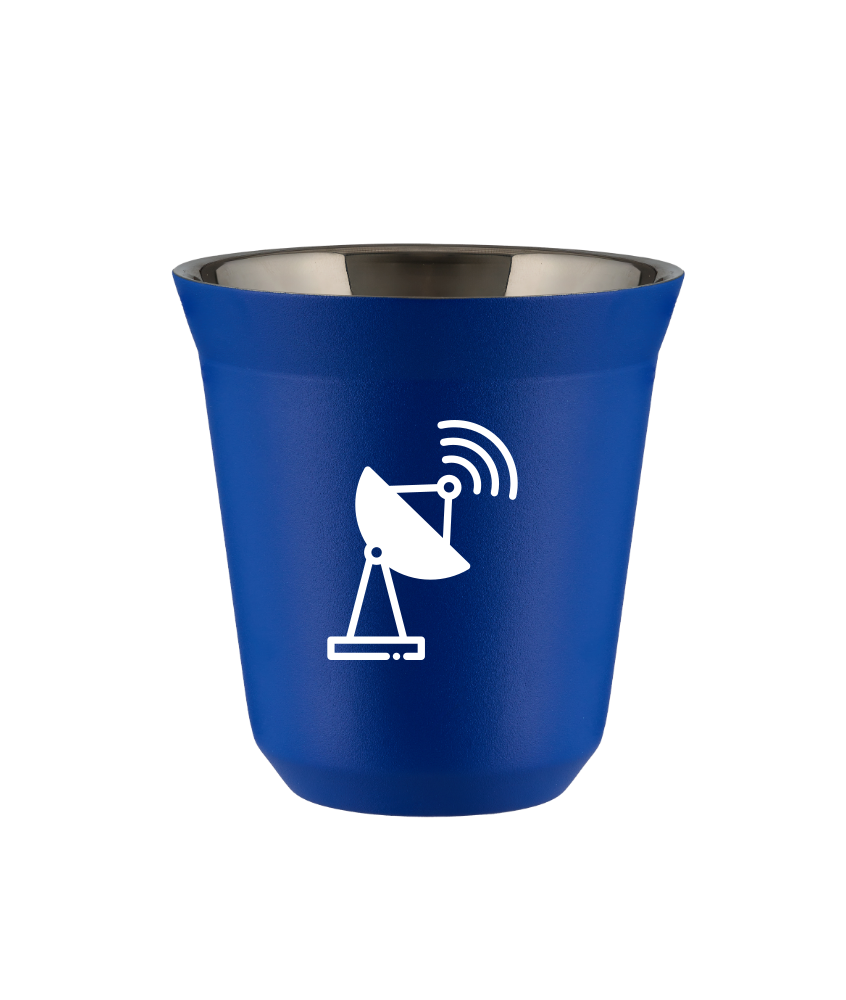 Tasse 80 ml BLEU "Antenne (blanc)" Tasse 80 ml BLEU "Antenne (blanc)"