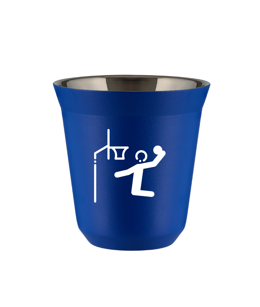 Tasse 80 ml BLEU "Basket-ball (blanc)" Tasse 80 ml BLEU "Basket-ball (blanc)"
