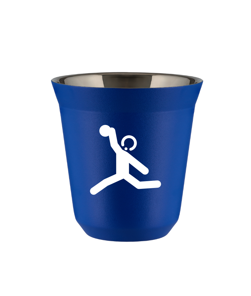 Tasse 80 ml BLEU "Lancer du disque (blanc)" Tasse 80 ml BLEU "Lancer du disque (blanc)"