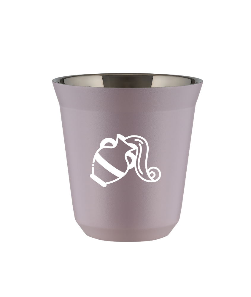 Tasse 80 ml LAVANDE "Verseau (blanc)"