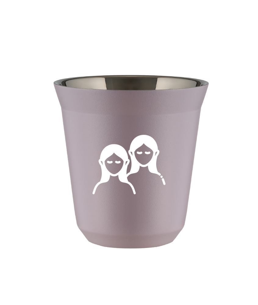 Tasse 80 ml LAVANDE "Gémeaux (blanc)" Tasse 80 ml LAVANDE "Gémeaux (blanc)"