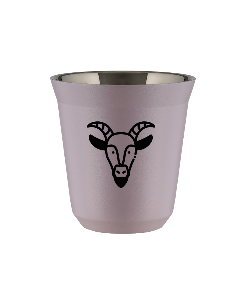 Tasse 80 ml LAVANDE "Capricorne (noir)"