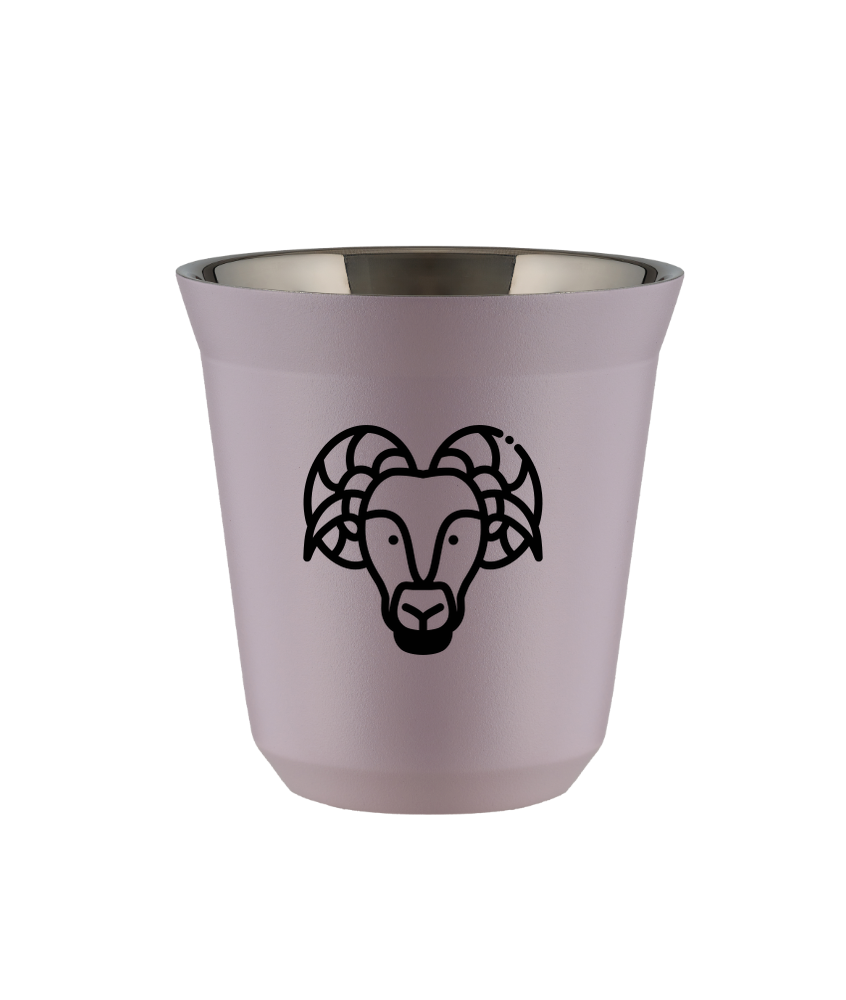 Tasse 80 ml LAVANDE "Bélier (noir)"