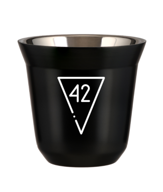 Tasse 80 ml NOIR "42 (blanc)" Tasse 80 ml NOIR "42 (blanc)"