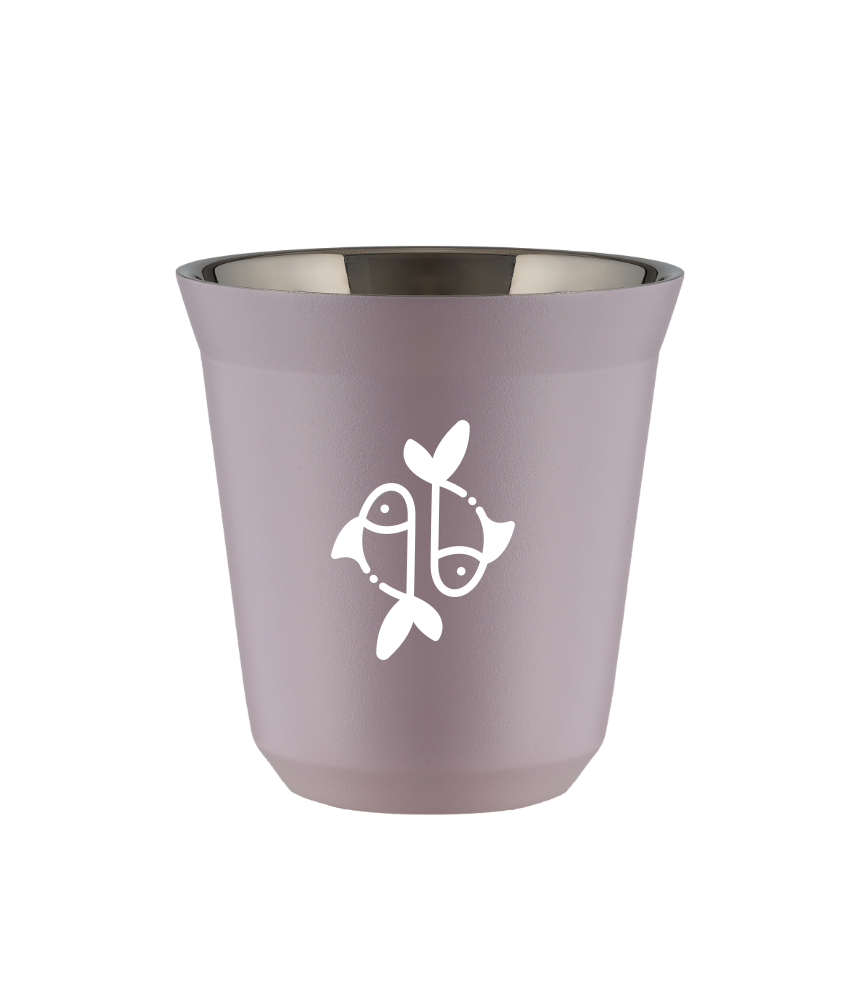 Tasse 80 ml LAVANDE "Poissons (blanc)" Tasse 80 ml LAVANDE "Poissons (blanc)"