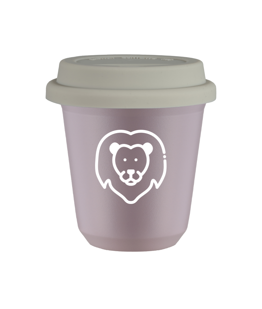 Tasse 80 ml LAVANDE "Lion (blanc)", avec couvercle blanc Tasse 80 ml LAVANDE "Lion (blanc)", avec couvercle blanc