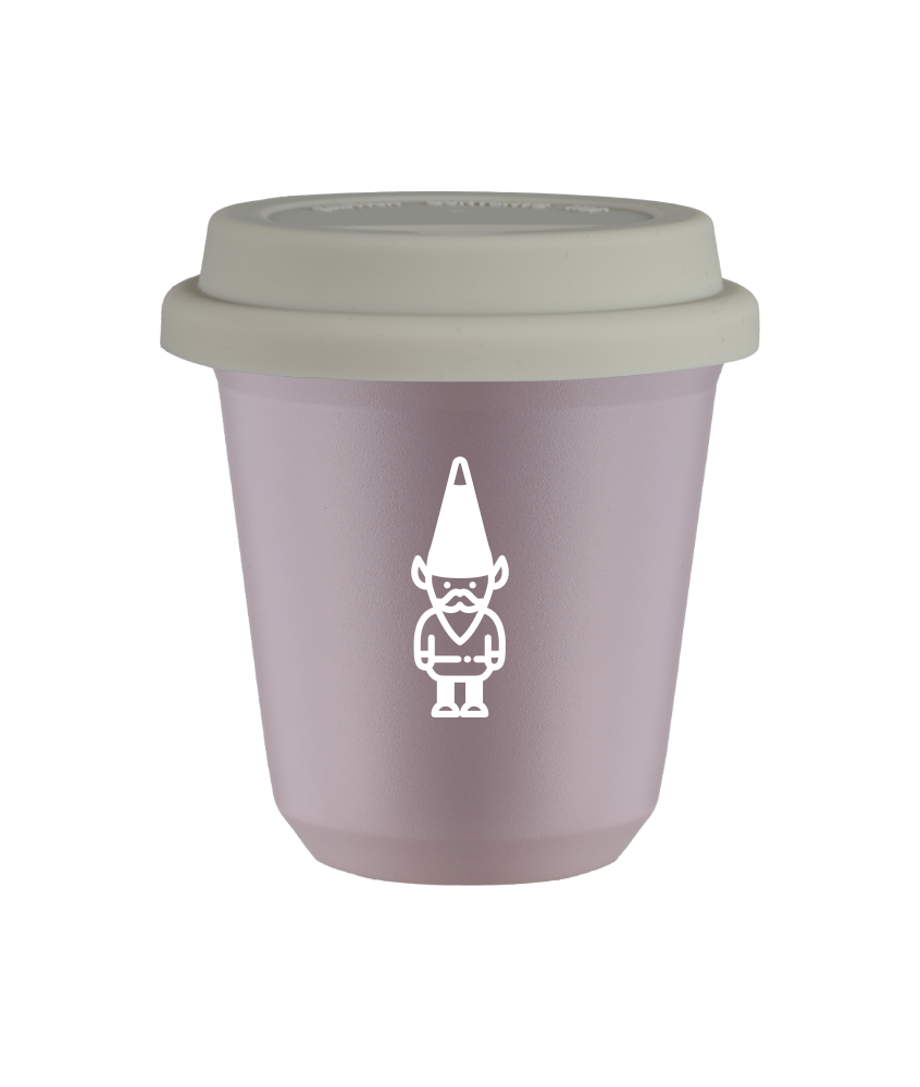 Tasse 80 ml LAVANDE "Nain 1 (blanc)", avec couvercle blanc Tasse 80 ml LAVANDE "Nain 1 (blanc)", avec couvercle blanc