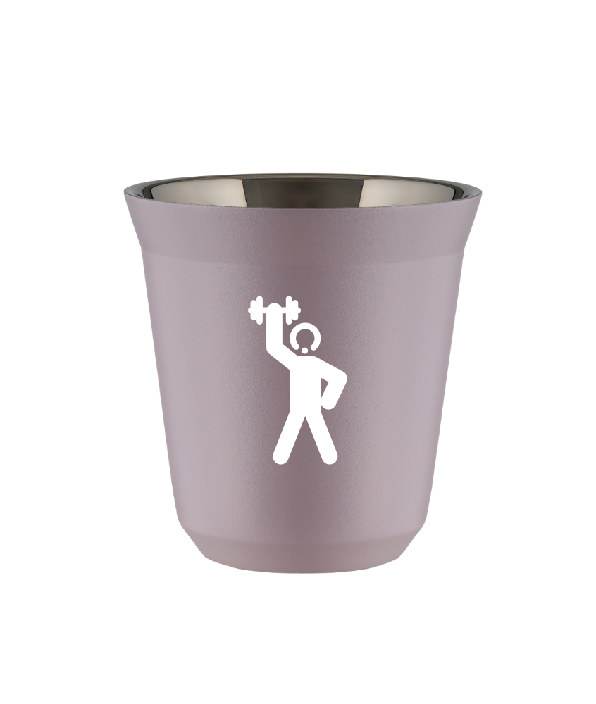 Tasse 80 ml LAVANDE "Homme fort 2 (blanc)"