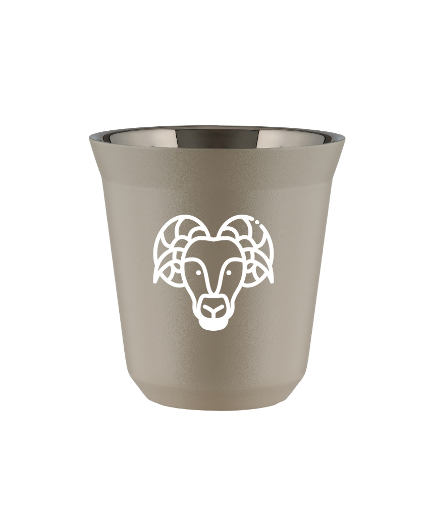 Tasse 80 ml BEIGE "Bélier (blanc)" Tasse 80 ml BEIGE "Bélier (blanc)"