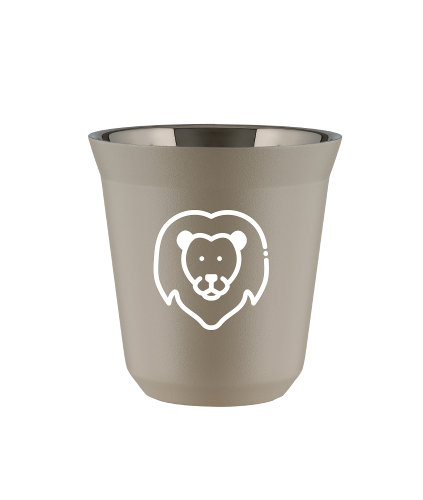 Tasse 80 ml BEIGE "Lion (blanc)"