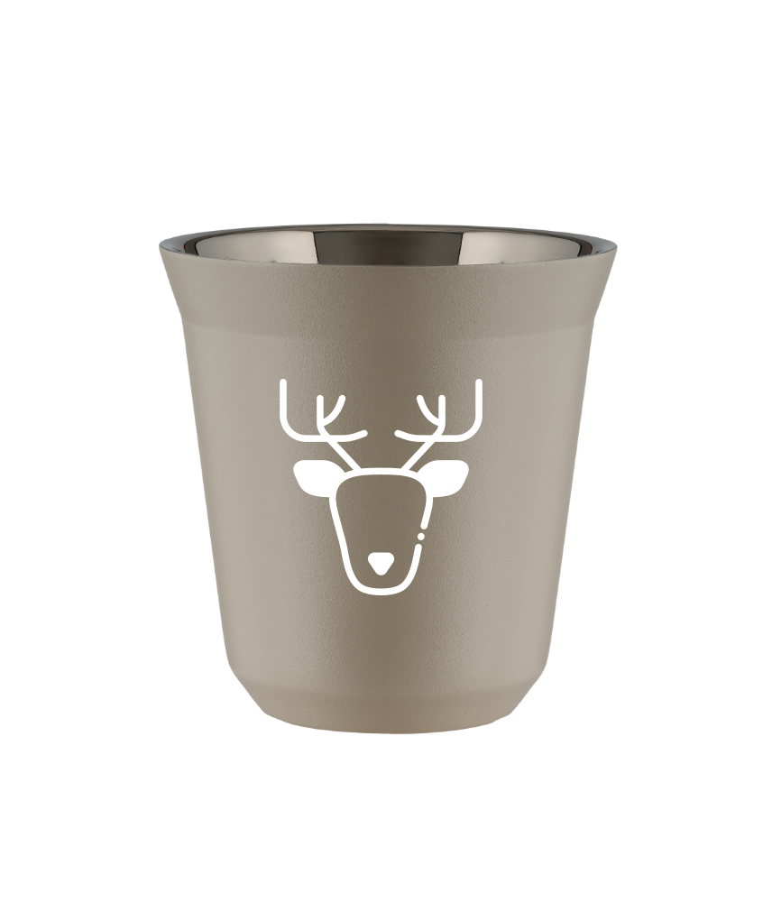 Tasse 80 ml BEIGE "Renne (blanc)"