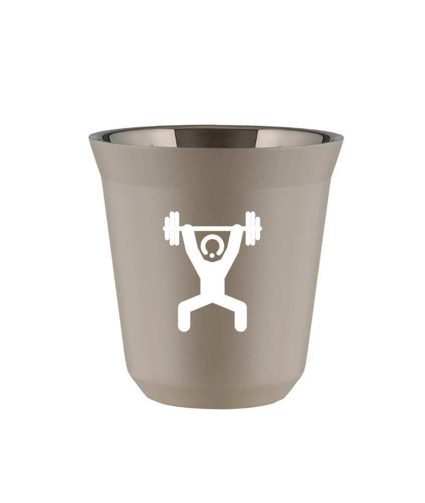 Tasse 80 ml BEIGE "Homme fort 1 (blanc)" Tasse 80 ml BEIGE "Homme fort 1 (blanc)"