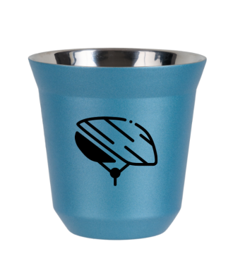 Tasse 80 ml BLEU CLAIR MÉTALLIQUE "Casque" Tasse 80 ml BLEU CLAIR MÉTALLIQUE "Casque"