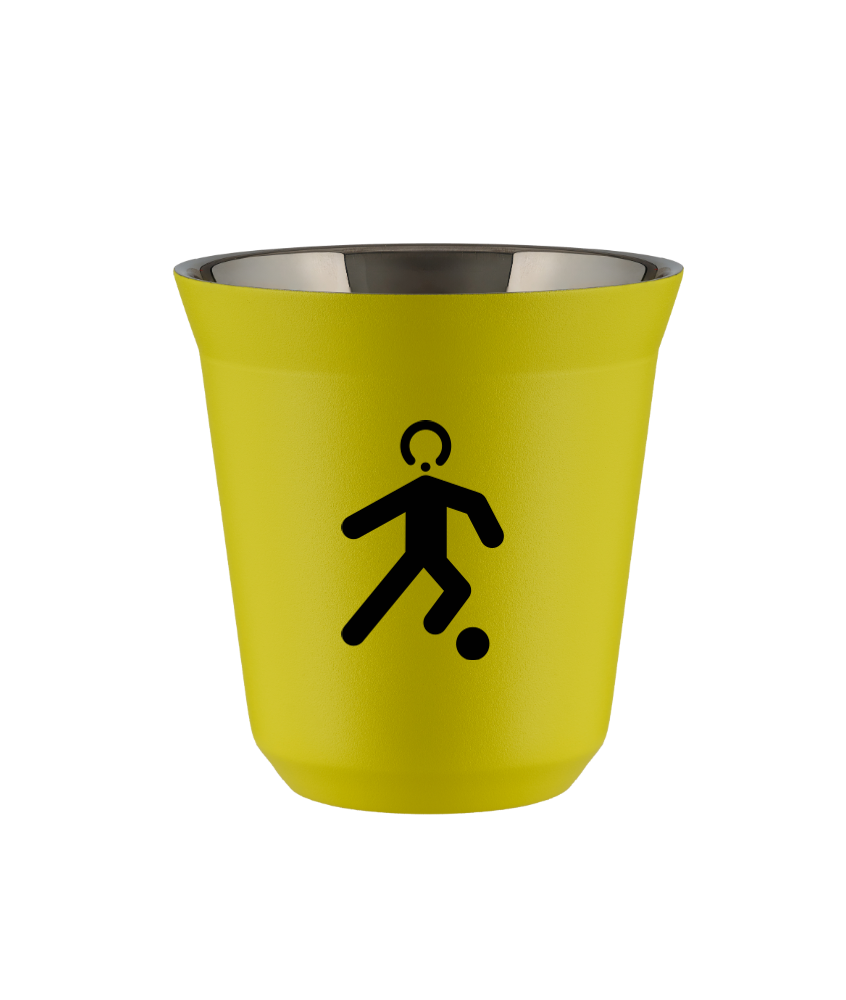 Tasse 80 ml JAUNE "Football"