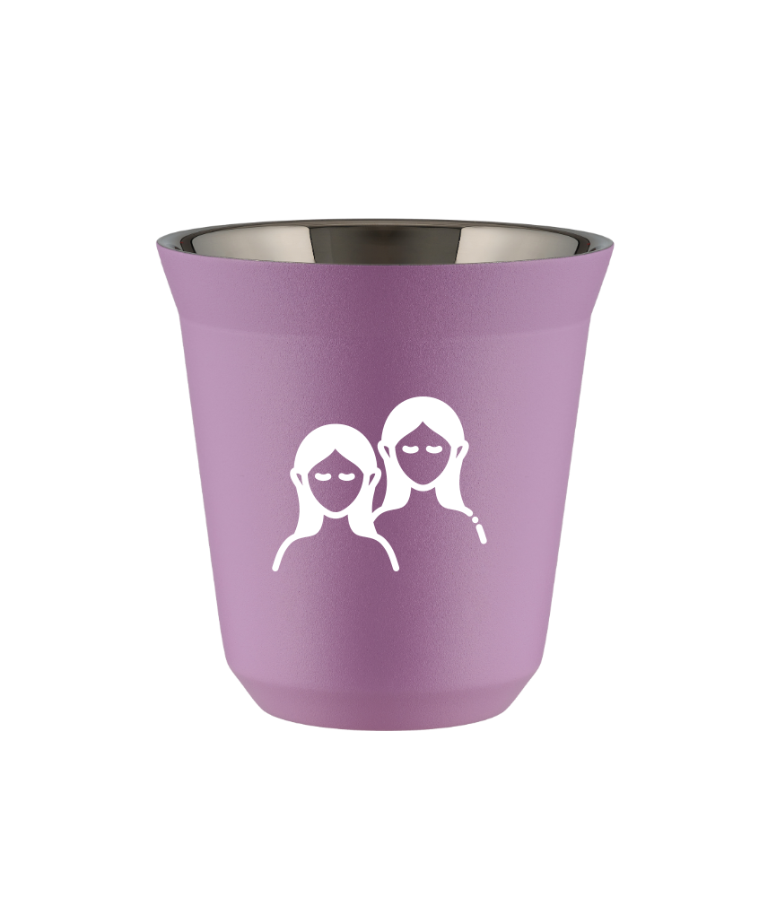 Tasse 80 ml LILAS "Gémeaux (blanc)" Tasse 80 ml LILAS "Gémeaux (blanc)"