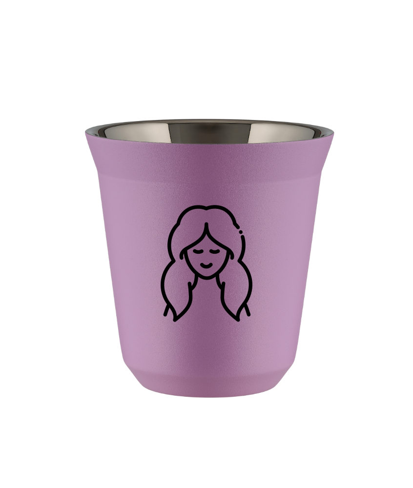 Tasse 80 ml LILAS "Vierge (noir)"