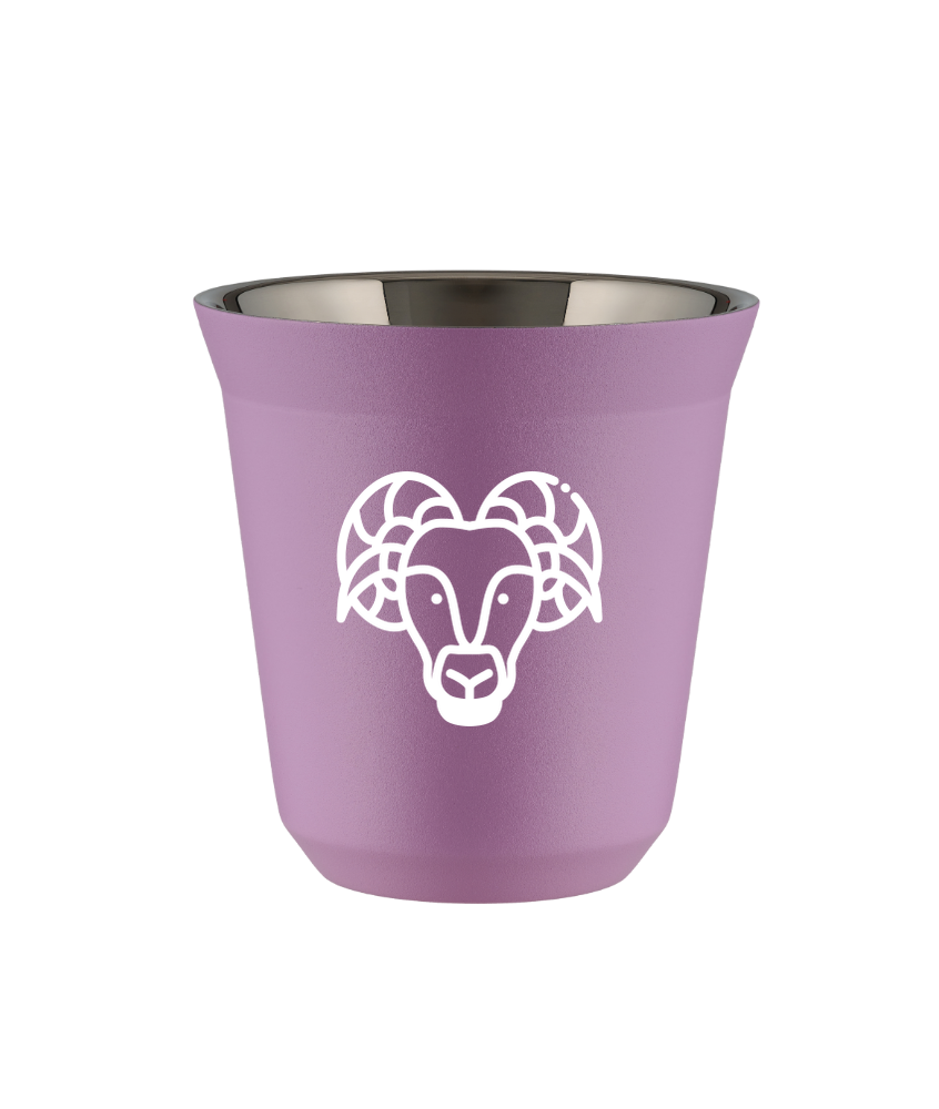 Tasse 80 ml LILAS "Bélier (blanc)"