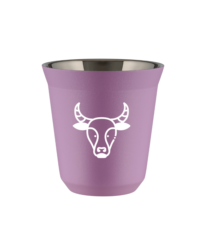 Tasse 80 ml LILAS "Taureau (blanc)"