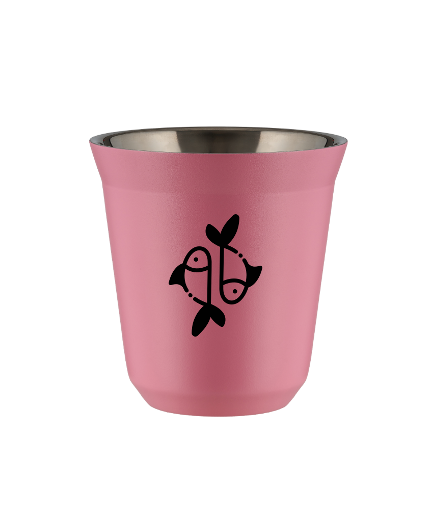 Tasse 80 ml ROSE "Poissons (noir)" Tasse 80 ml ROSE "Poissons (noir)"