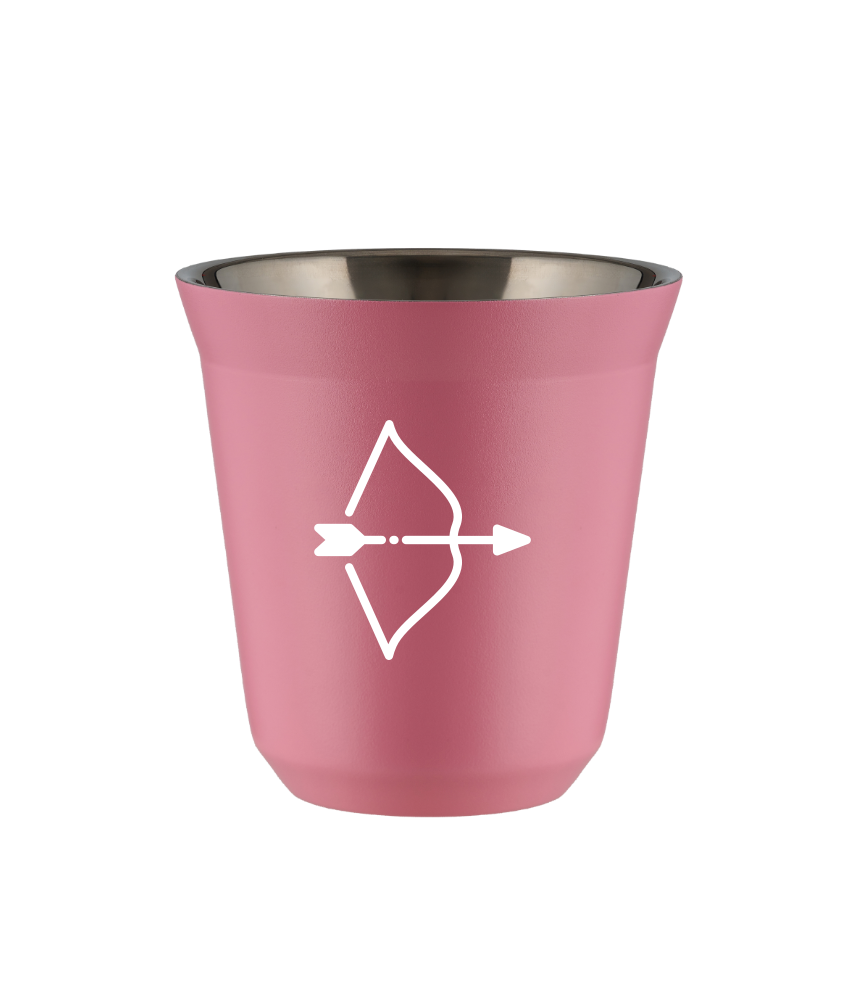 Tasse 80 ml ROSE "Sagittaire (blanc)"
