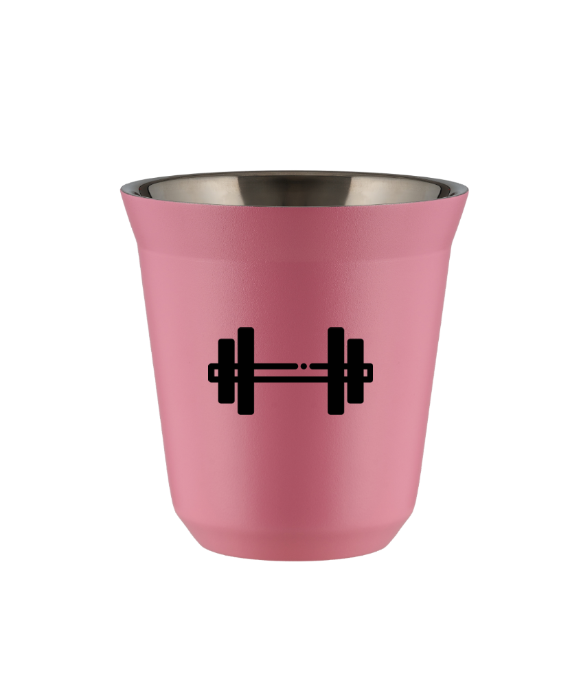 Tasse 80 ml ROSE "Haltère (noir)"